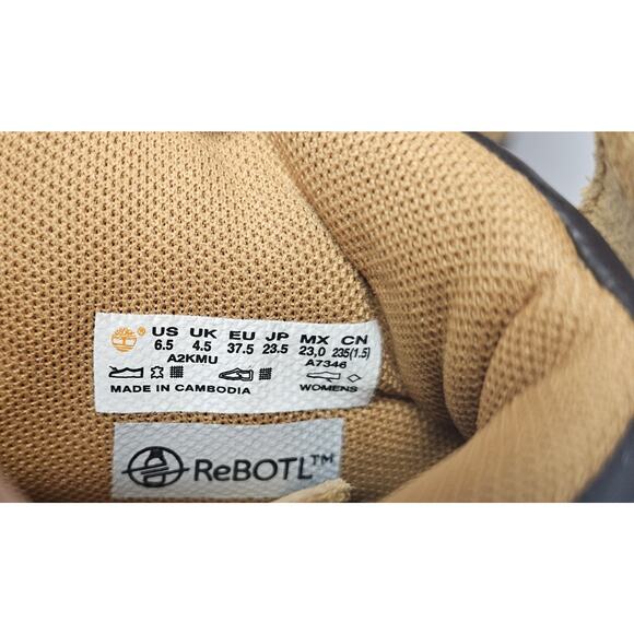 Timberland Sky Women's 6" Lace-up Combat Platform Leather Boot Wheat Sz 6.5 EUC - Picture 8 of 12